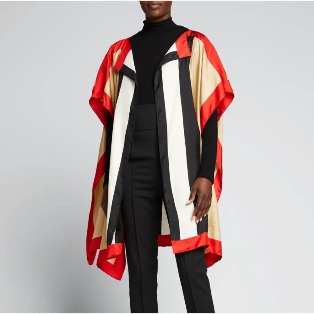 BURBERRY Mulberry Silk Twill Cape - Picture 3 of 15